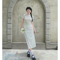Chân váy chữ a dáng dài VM STYLE, chân váy dài xoè trơn basic đi học, đi chơi, đi làm - CVD00060