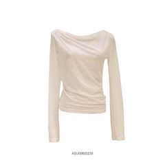 VM STYLE - Áo kiểu thun lưới trễ vai tay dài, áo thun lưới trễ vai đi chơi, di chụp hình ASU00605
