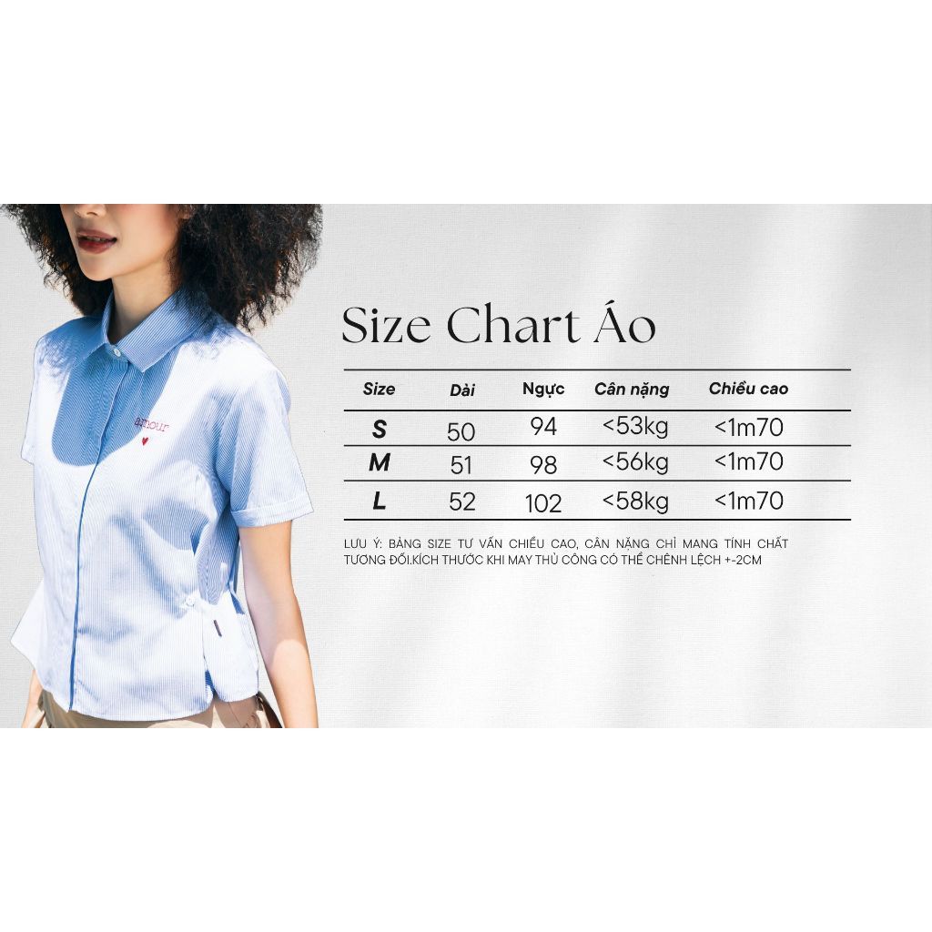 Áo Sơ Mi Nữ Tay Ngắn VM STYLE Form Lửng Họa Tiết Chữ Thêu Nổi Có Nút Chiết Eo Điều Chỉnh Độ Rộng SMU00257