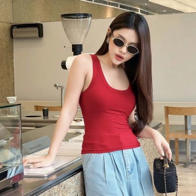 Áo ba lỗ nữ CÓ MÚT VMSTYLE, Áo 3 lỗ form ôm sát nách body màu trơn basic đi học, đi chơi ATU00835