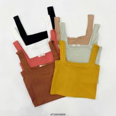 Áo 2 dây croptop nữ VMSTYLE bảng lớn trơn dáng ôm nhiều màu basic đi chơi, đi biển - ATU00358