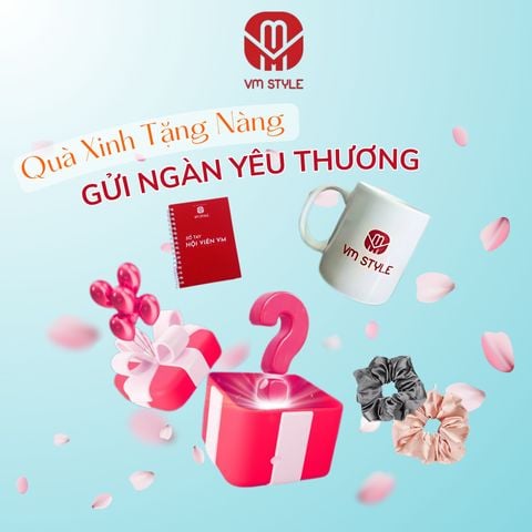 Quà tặng tri ân khách hàng VM style - Cột tóc/Ly sứ/Sổ tay