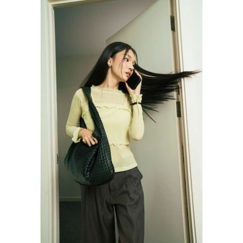 Áo Thun Tay Dài VM STYLE Chất Thun Giấy Phối Áo Kiểu Hai Dây ATU00945