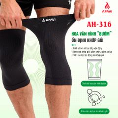 Đai bảo vệ khớp gối APAVI AH-316, Thiết kế hoa văn giúp phân tán áp lực, giảm chấn khớp gối hiệu quả