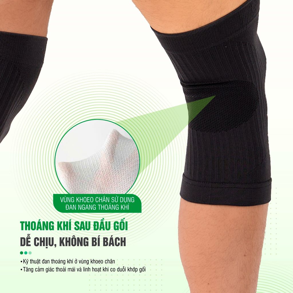 Đai bảo vệ khớp gối APAVI AH-316, Thiết kế hoa văn giúp phân tán áp lực, giảm chấn khớp gối hiệu quả