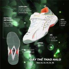 Giày cầu lông trẻ em Apavi Halo