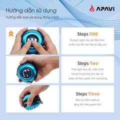 Bóng Tập Cổ Tay APAVI Chính Hãng, tự khởi động có Đèn, thiết kế xoay tròn, luyện tập cổ tay