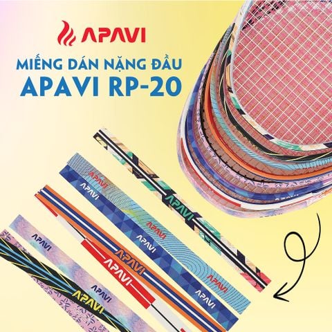 Băng dán nặng đầu vợt APAVI 1001, RP-20, RP-50, Bảo vệ khung vợt, dây cước, chất liệu Pu, băng dán
