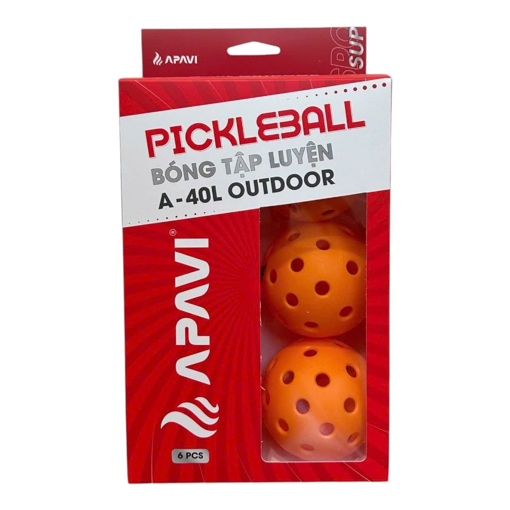Bóng tập luyện Pickleball Apavi A-40L Hộp 6 quả, Bóng thi đấu Apavi Z-40L PRO - Hộp 3 quả