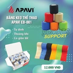 Băng keo thể thao APAVI 5CM, tự dính, độ đàn hồi cao, thoáng khí, thấm hút mồ hôi tốt.