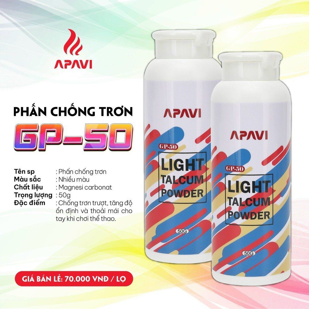 Phấn chống trơn Apavi GP-50 loại lớn 50g, chống trơn mùa hè ra mồ hôi tay, không kích ứng da.