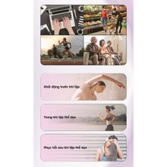 Máy mát xa cầm tay Apavi nhỏ gọn cầm tay 6 mức, 4 đầu mát xa giảm căng cơ khi tập luyện