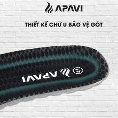 Lót giày thể thao Apavi công nghệ Mỹ, giảm chấn đệm EVA êm chân lỗ thoáng khí trên bề mặt