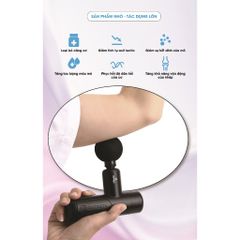 Máy mát xa cầm tay Apavi nhỏ gọn cầm tay 6 mức, 4 đầu mát xa giảm căng cơ khi tập luyện