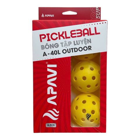 Bóng tập luyện Pickleball Apavi A-40L Hộp 6 quả, Bóng thi đấu Apavi Z-40L PRO - Hộp 3 quả