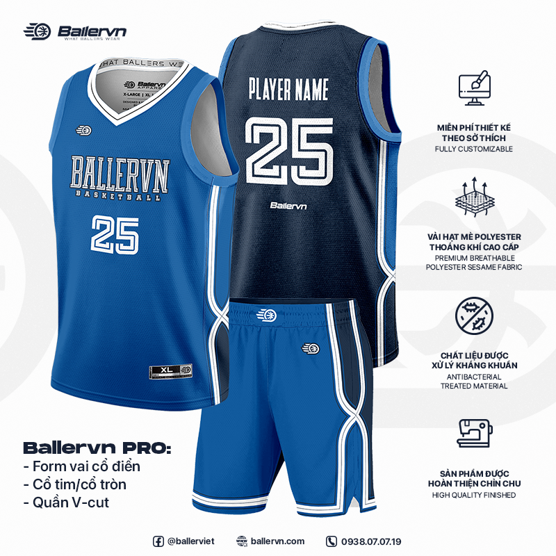 Mẫu Thiết kế Đồng phục Bóng rổ đội - HT032503