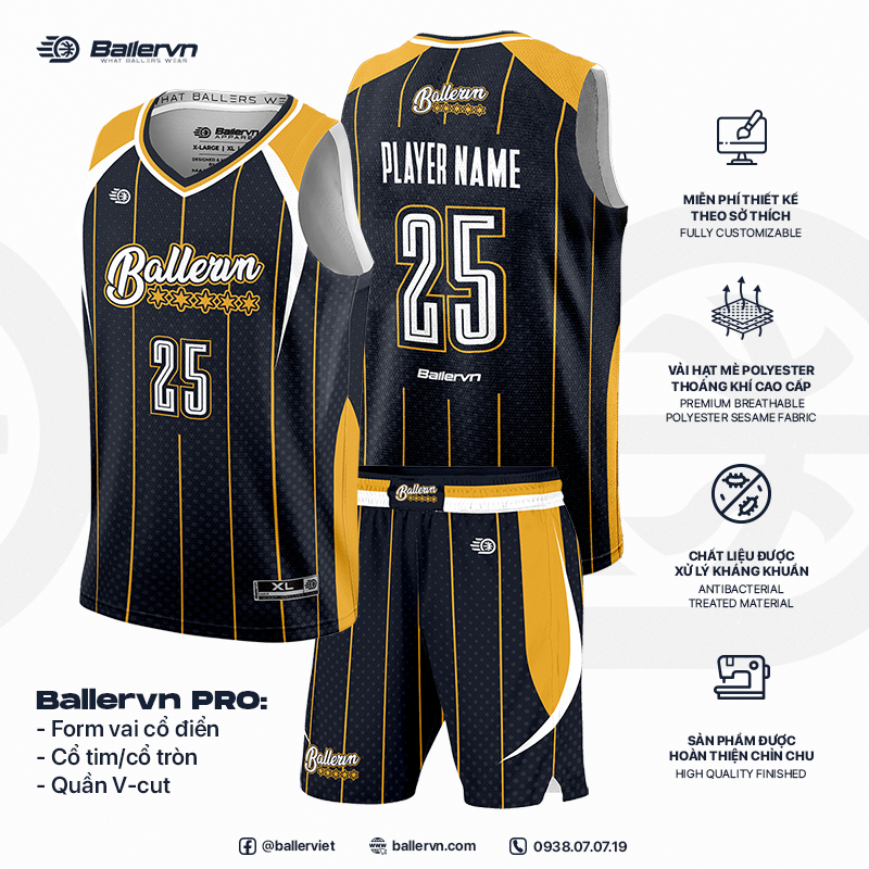 Mẫu Thiết kế Đồng phục Bóng rổ đội - HT032504