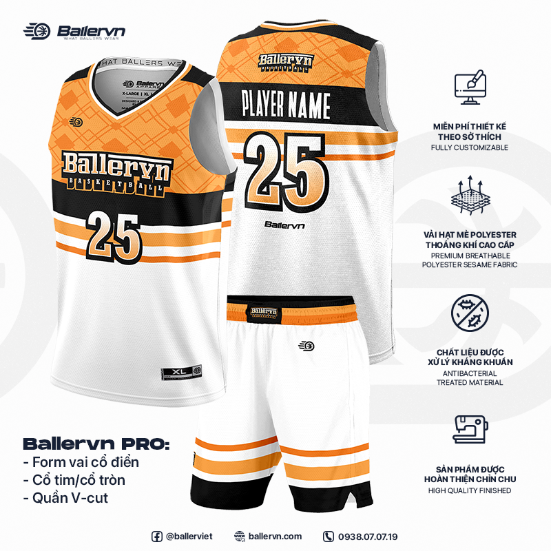 Mẫu Thiết kế Đồng phục Bóng rổ đội - HT032505