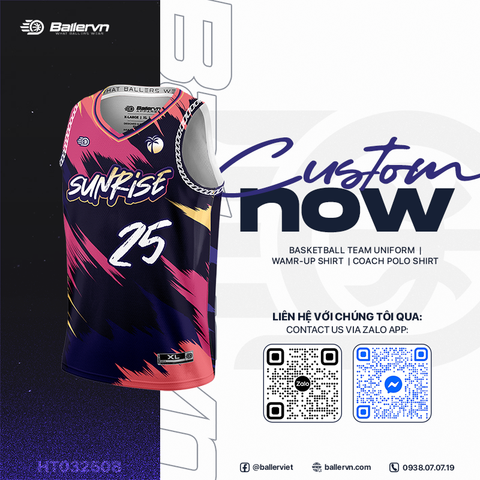 Mẫu Thiết kế Đồng phục Bóng rổ đội - HT032508