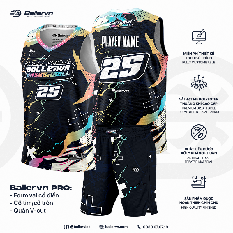 Mẫu Thiết kế Đồng phục Bóng rổ đội - HT032509