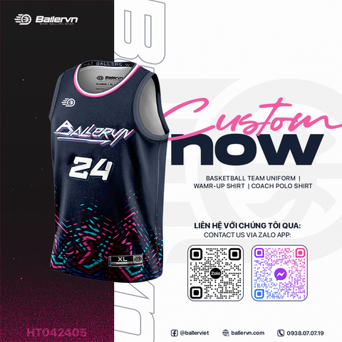 Mẫu Thiết kế Đồng phục Bóng rổ đội - HT042405