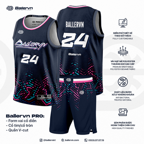 Mẫu Thiết kế Đồng phục Bóng rổ đội - HT042405