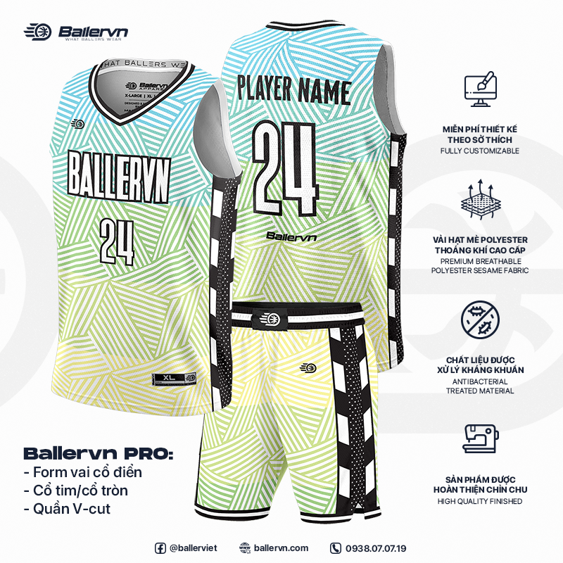 Mẫu Thiết kế Đồng phục Bóng rổ đội - HT082403