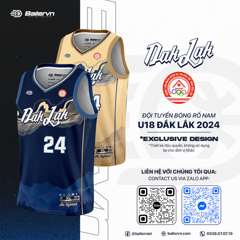 Mẫu Thiết kế Đồng phục Đội tuyển U18 Nam Đắk Lắk 2024