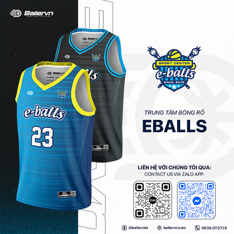 Mẫu Thiết kế Đồng phục Trung tâm Bóng rổ Eballs