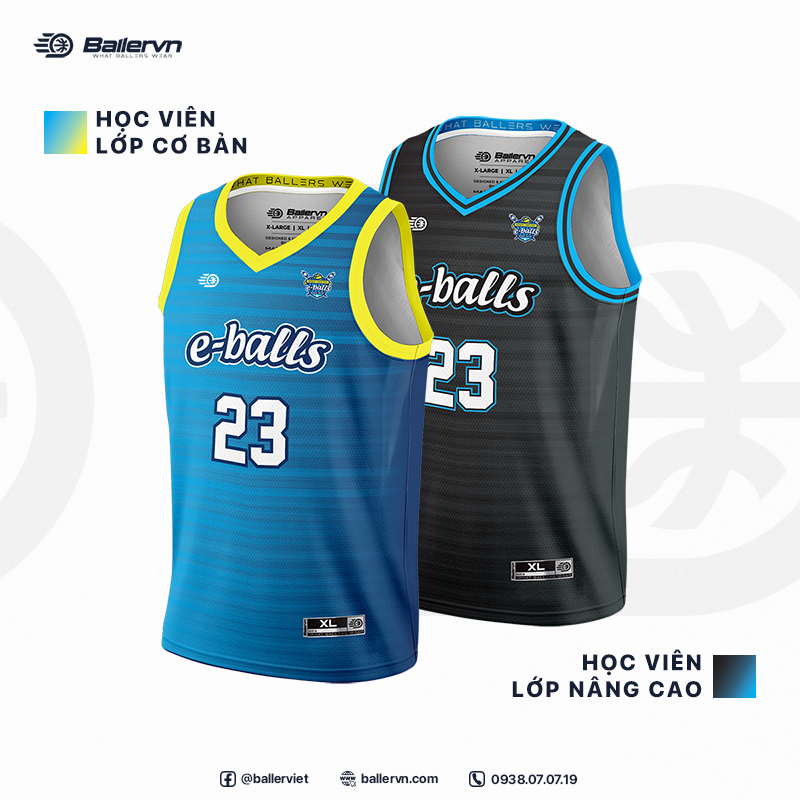Mẫu Thiết kế Đồng phục Trung tâm Bóng rổ Eballs