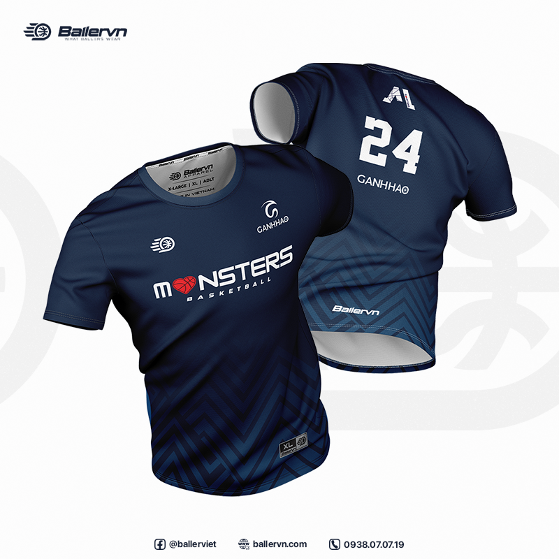 Mẫu Thiết kế Đồng phục CLB Monsters Basketball