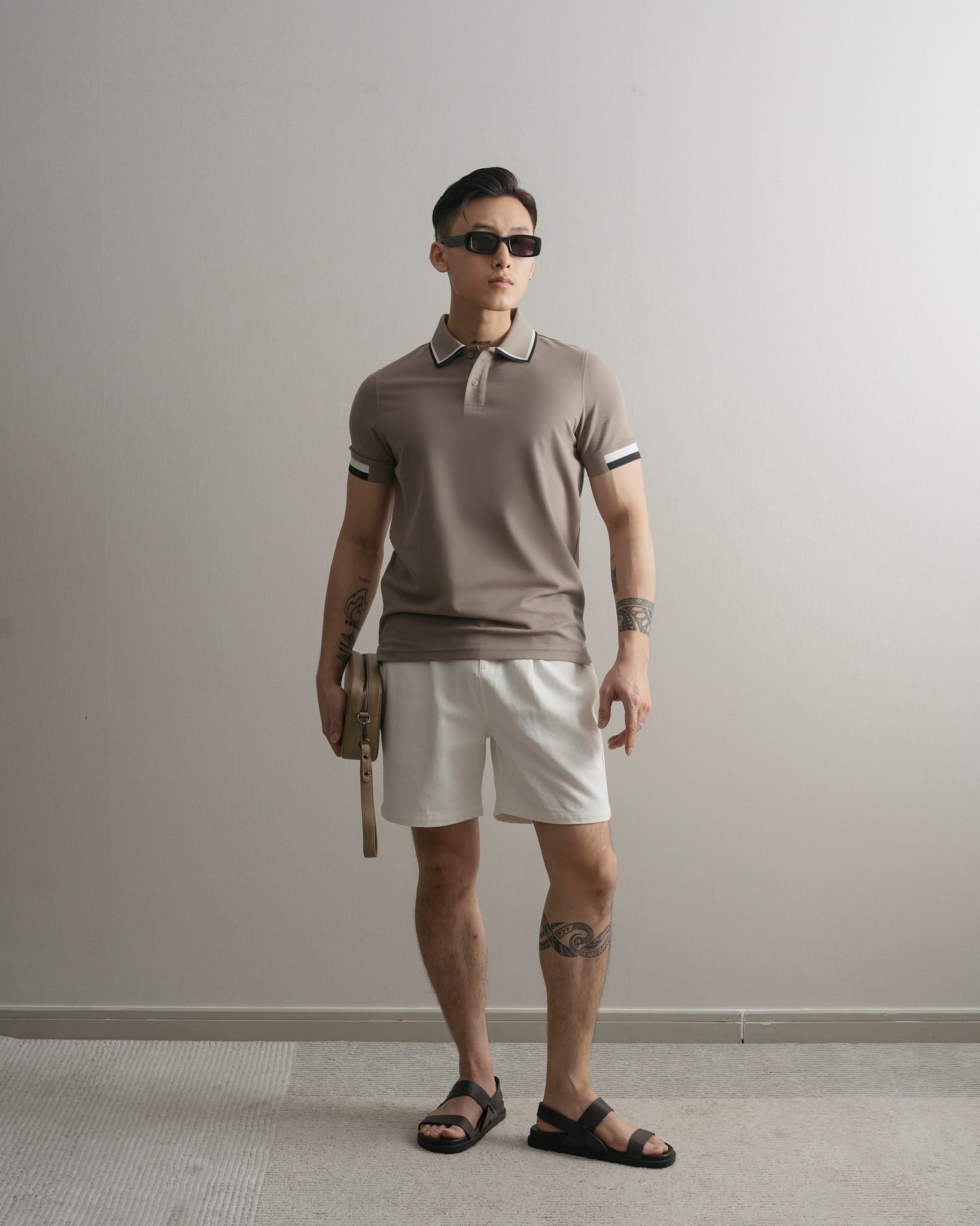  ÁO THUN CÓ CỔ PHỐI 2 LINE Ở BO 