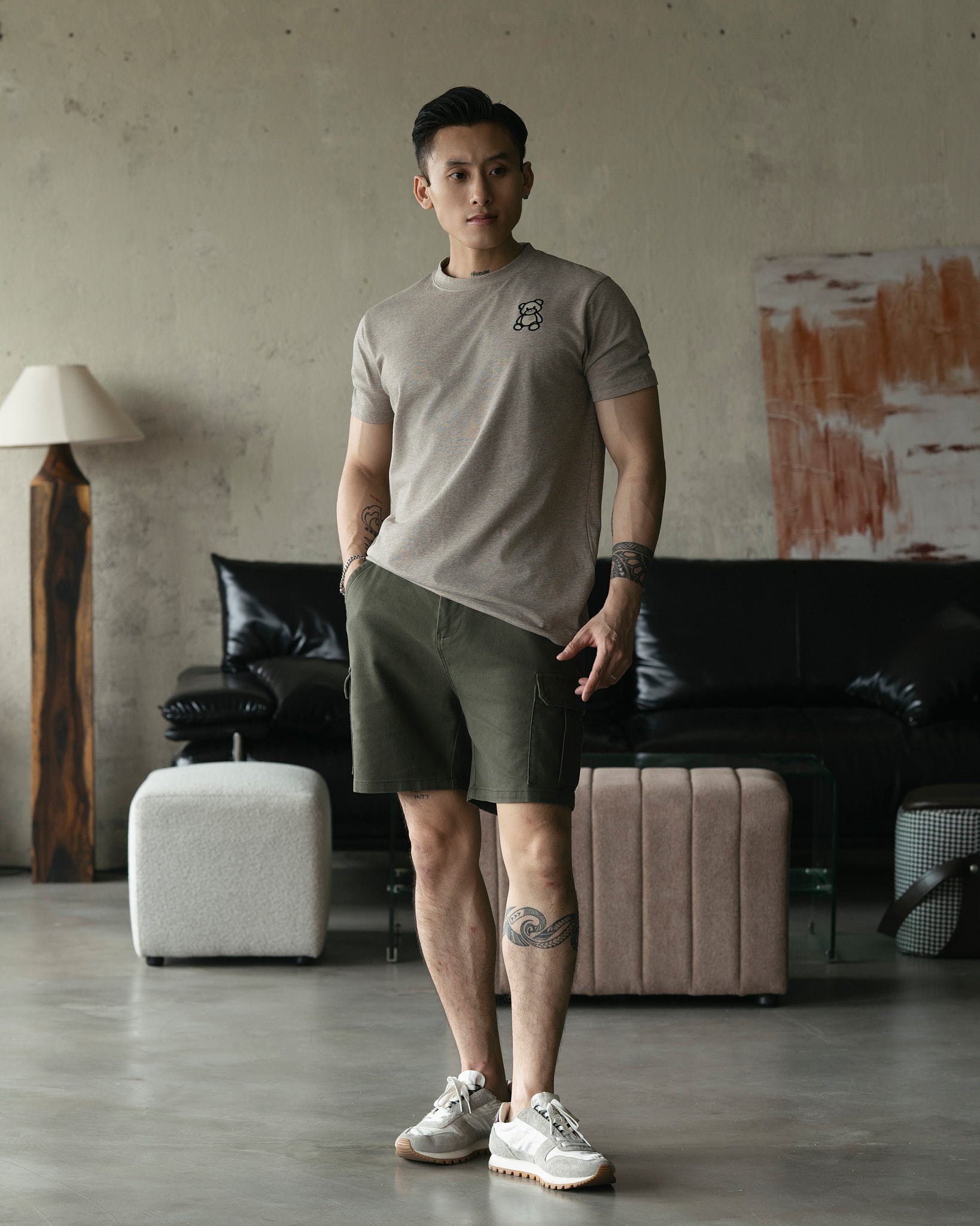  ÁO THUN CỔ TRÒN IN GẤU SLIMFIT G2 