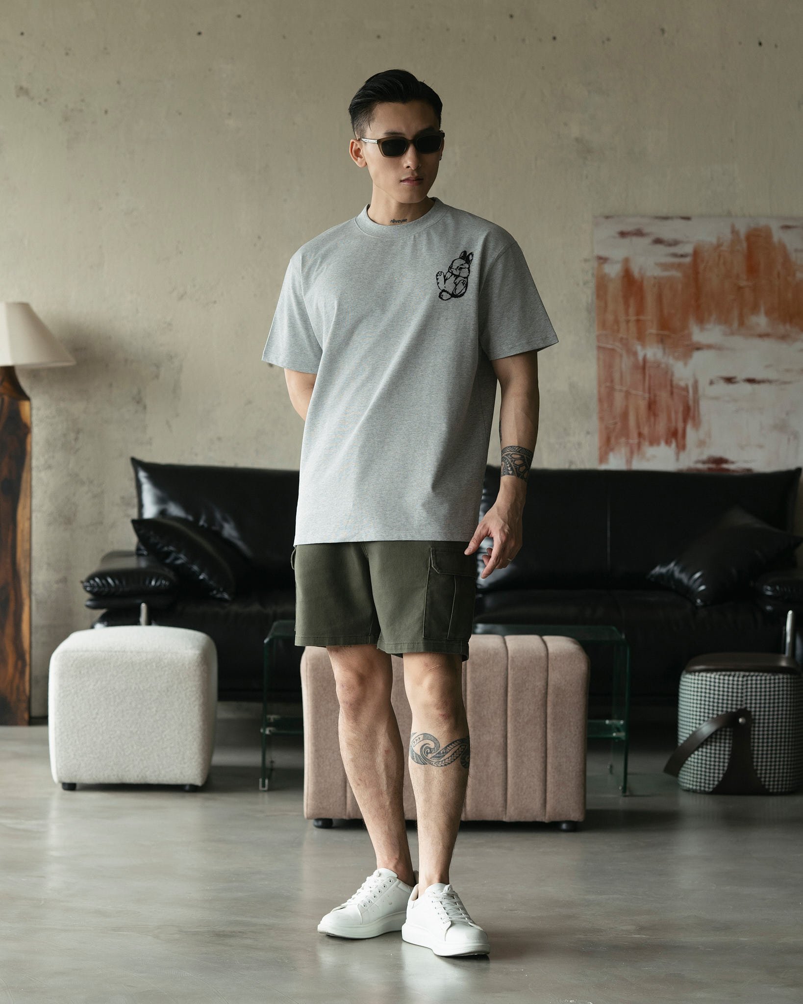  ÁO THUN CỔ TRÒN IN THỎ RELAXED FIT 