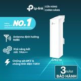  Bộ CPE Outdoor TP-Link CPE210 9dBi Tốc Độ 300Mbps Băng Tần 2.4GHz 