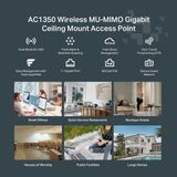  Bộ Access Point Festa F52 AC1350 Dual-Band chuẩn Wi-Fi 5 Access Point, Tốc độ 1317 Mbps, Hỗ trợ PoE 