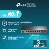  Bộ Chia Mạng TP-Link TL-SG2210P | 10 cổng Gigabit với 8 Cổng PoE 