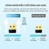  Bộ Chuyển Đổi USB Wi-Fi TP-Link Archer T2U Nano | Wi-Fi 5, Tốc Độ 600Mbps, Băng Tần Kép 