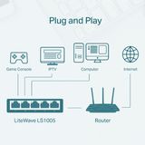  [Hỏa Tốc] Bộ Chia Mạng Để Bàn TP-Link LS1005 5 Cổng 10/100Mbps 