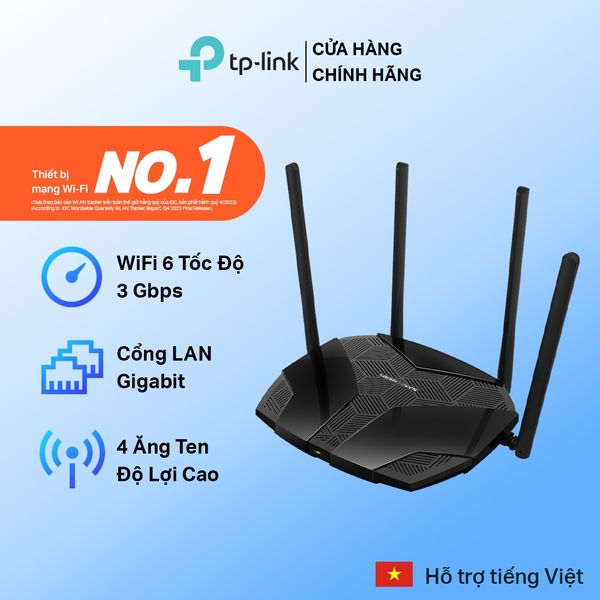 [Hỏa tốc] Router WiFi 6 AX3000 Mercusys MR80X – Tốc Độ Siêu Nhanh, Bảo