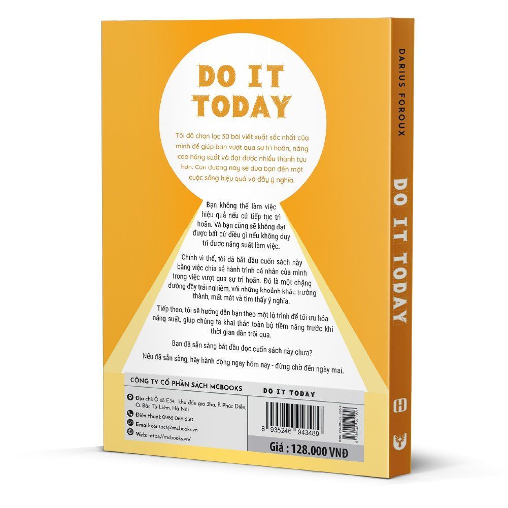  Do it today -  Vượt qua trì hoãn, tối ưu năng suất, chinh phục mục tiêu 