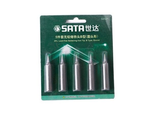  Bộ 5 Đầu Mỏ Hàn Chì Mũi Tròn SATA 02021 