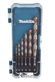  Bộ Mũi Khoan Makita D-77241 HSS-G Phủ Titanium (6 Mũi), Khoan Kim Loại Chính Xác, Bền Bỉ 