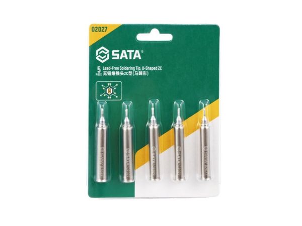  Bộ Mỏ Hàn 2C Mũi Chữ U 5 Chi Tiết SATA 02027 