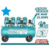  Máy nén khí không dầu 100 lít Total TCS2241008T 2x1200W (3.2HP) 