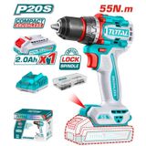  Máy khoan pin 20V Total TDLI205582 (1 Pin 2.0Ah, 1 Sạc) 