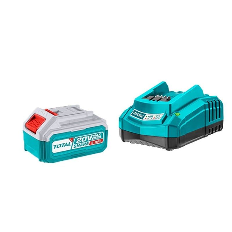  Bộ Pin 4.0Ah Và Sạc 20V Total TFBCPK1214 