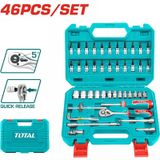  Bộ dụng cụ cơ khí 46 đầu tuýp 1/4 inch Total THT141462 