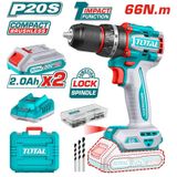  Máy khoan động lực dùng pin 20V Total TIDLI20668 (Kèm 2 Pin 1 Sạc) 