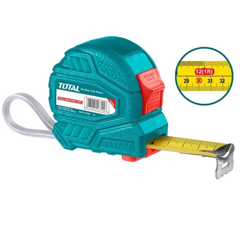  Thước cuộn thép nền vàng 25mm Total TMT126352 5m 